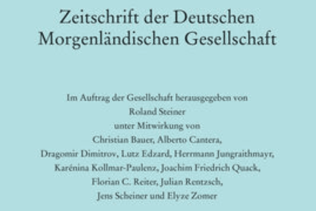Zeitschrift der Deutschen Morgenländischen Gesellschaft