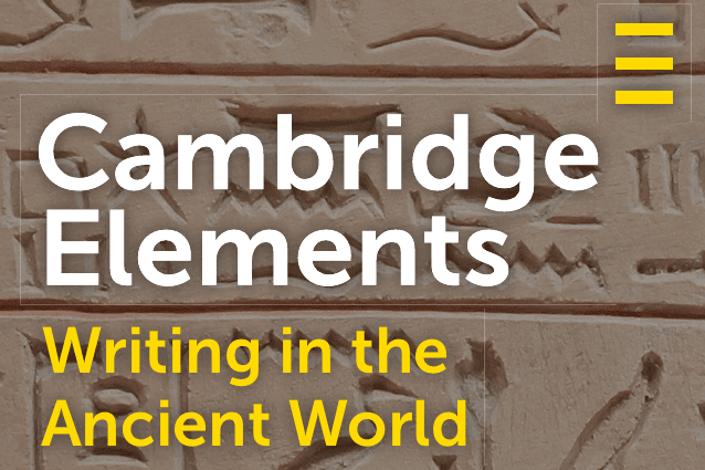 Cover of an Elements in Writing in the Ancient World